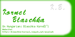 kornel blaschka business card